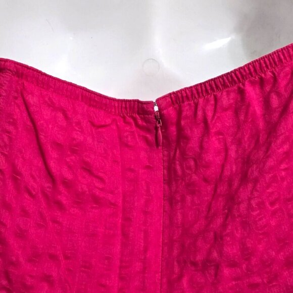 J. Crew Hot Pink Deco Dot Strapless A-Line Mini Dress Sz 10 - Picture 4 of 13